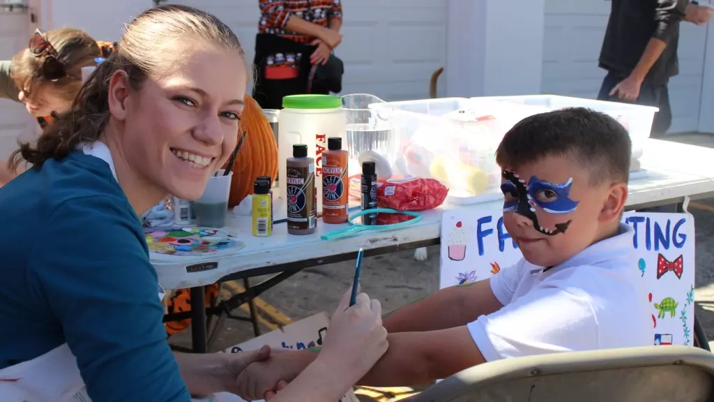 Friends at the festival